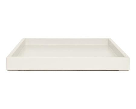 Bone Off White Large Low Profile Ottoman Coffee Table Tray