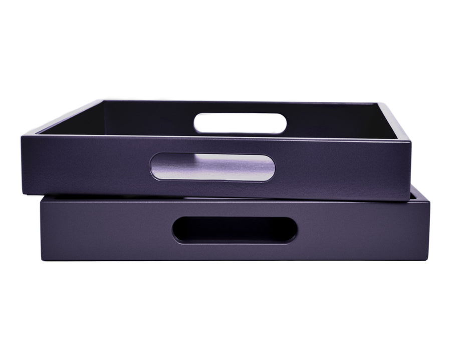 Dark Purple Tray with Handles