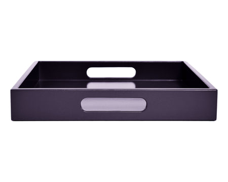 dark purple coffee table ottoman tray with handles