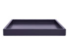dark purple low profile ottoman coffee table tray