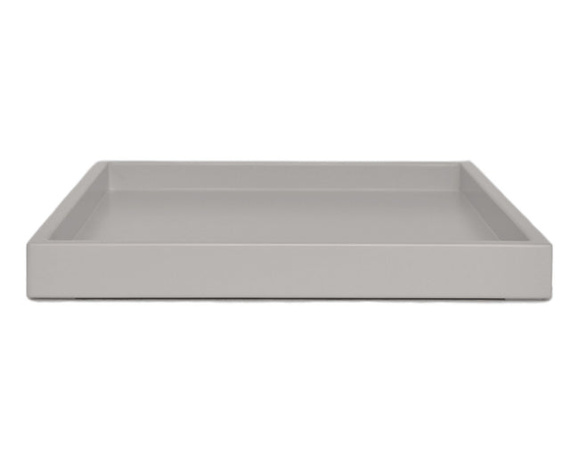 gray large low profile ottoman coffee table tray