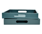 Shaded Blue Tray with Handles